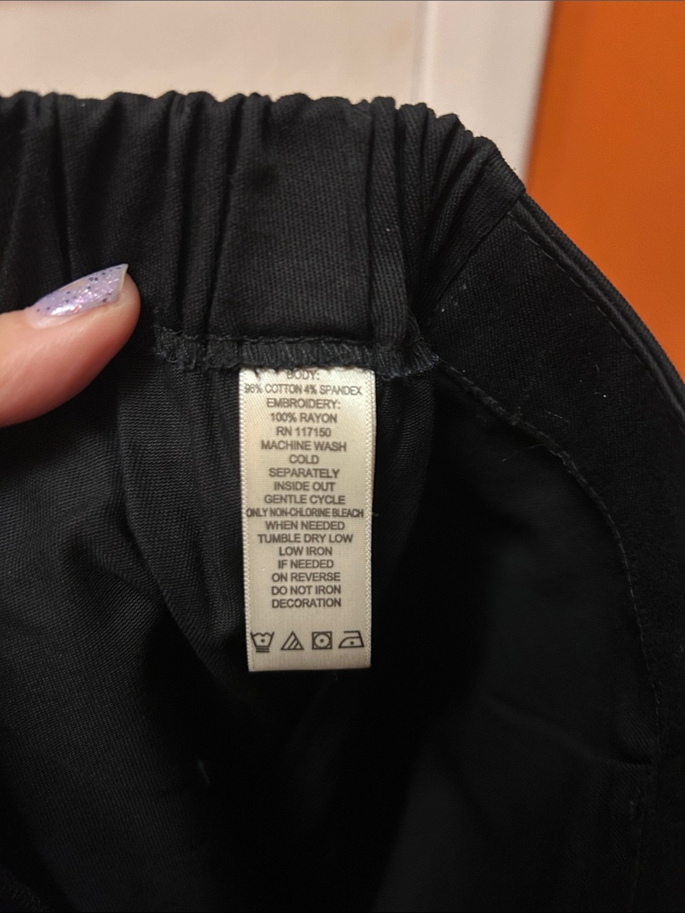 Quacker Factory Black Capri Pants with Neon Dot Embellishments - Picture 3 of 4